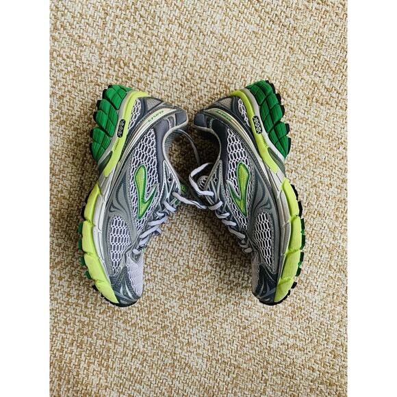 Brooks Womens Ghost 4 Evolution Athletic Shoes Silver Green Mesh Running 6.5 - Picture 1 of 10